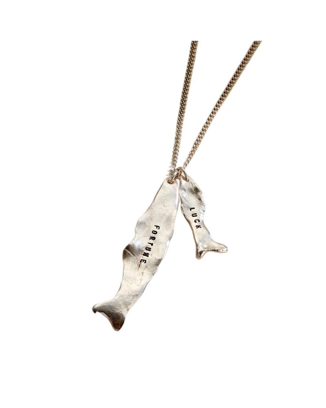 Posh Totty Designs Metallic Fortune And Luck Fortune Fish Pendant Necklace for men