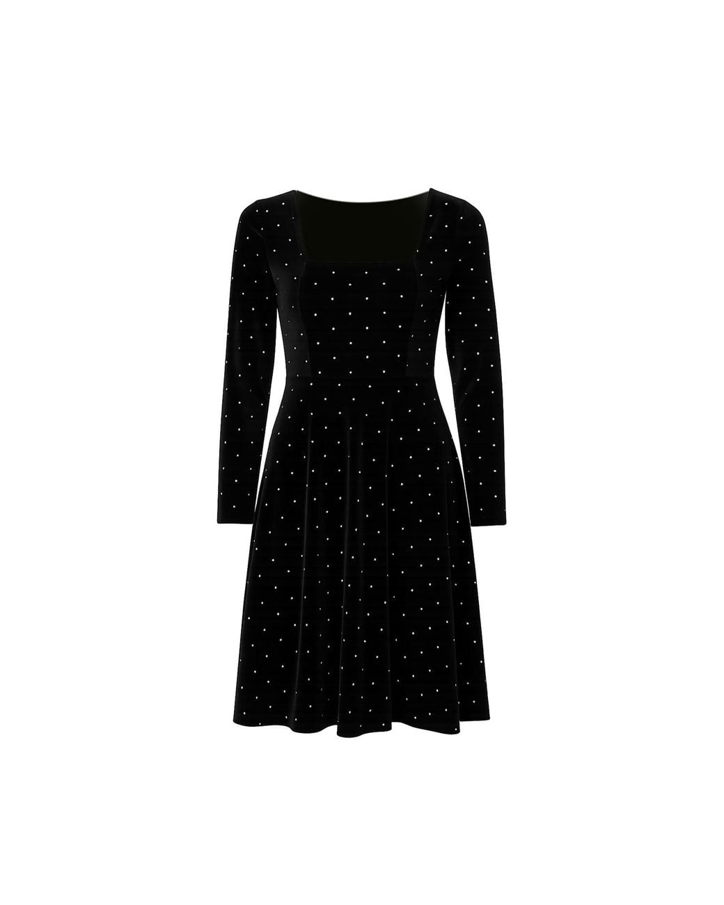 chinese dress ladies Black Lace Dress with Diamante Work M
