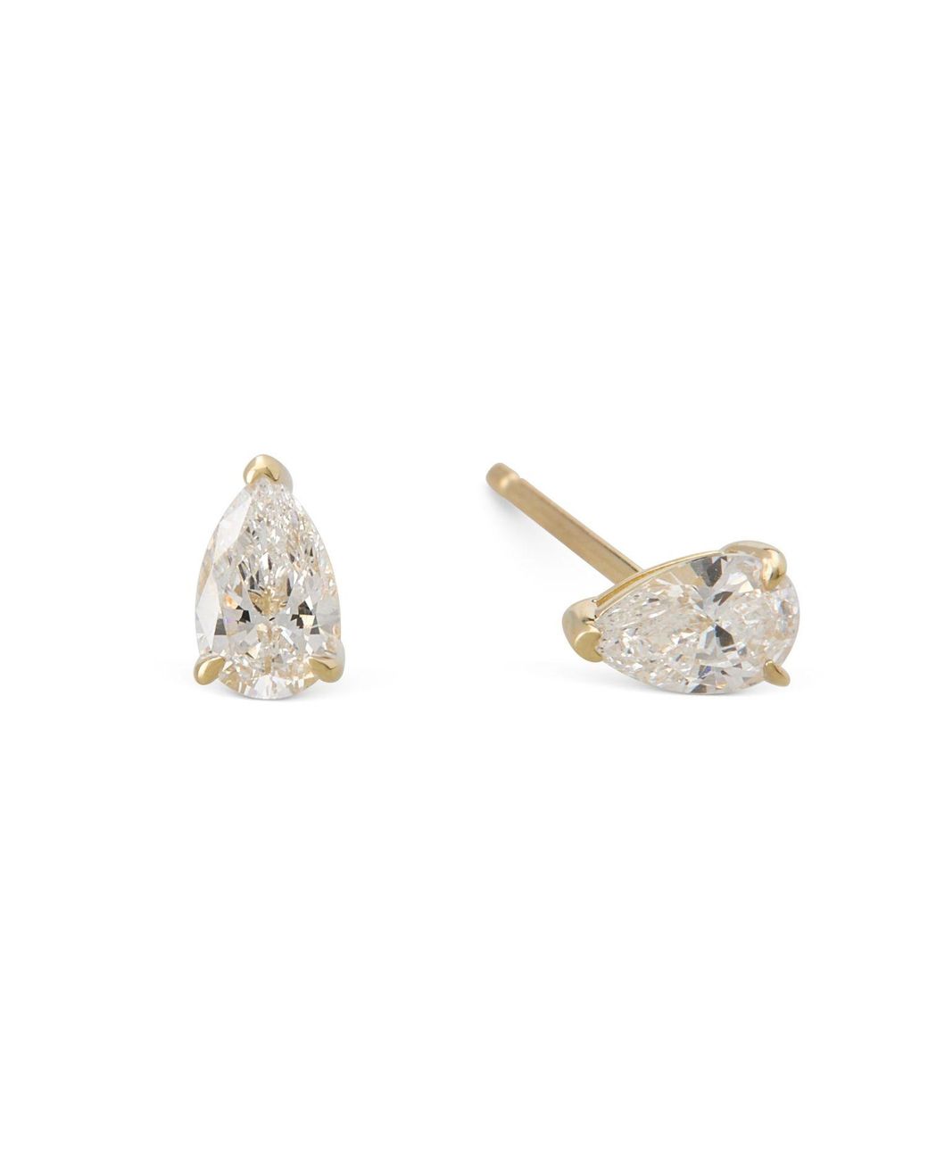 Dolcetto Designs Metallic Lab Grown Diamond Pear Studs