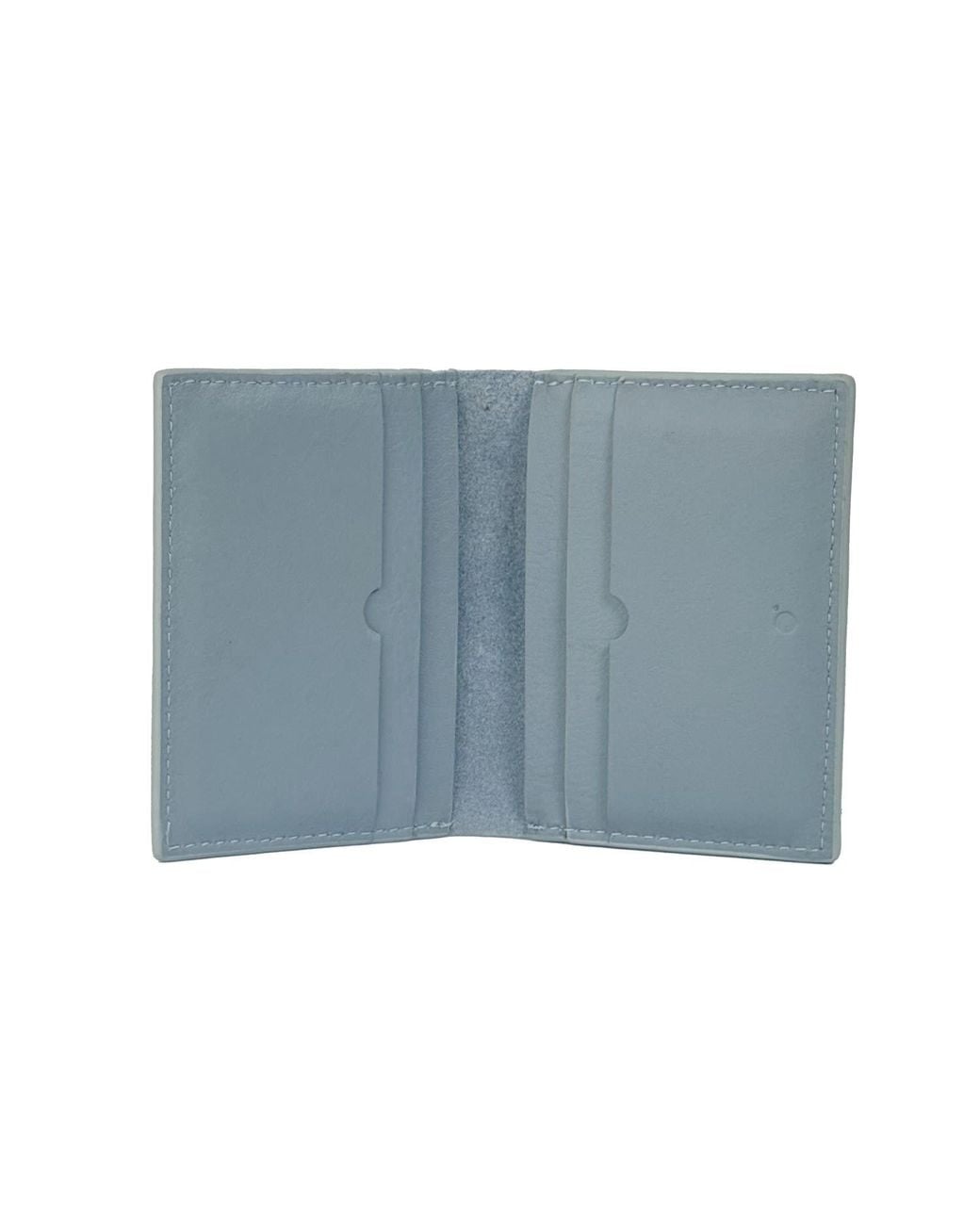 godi. Blue Handmade Leather Id Wallet