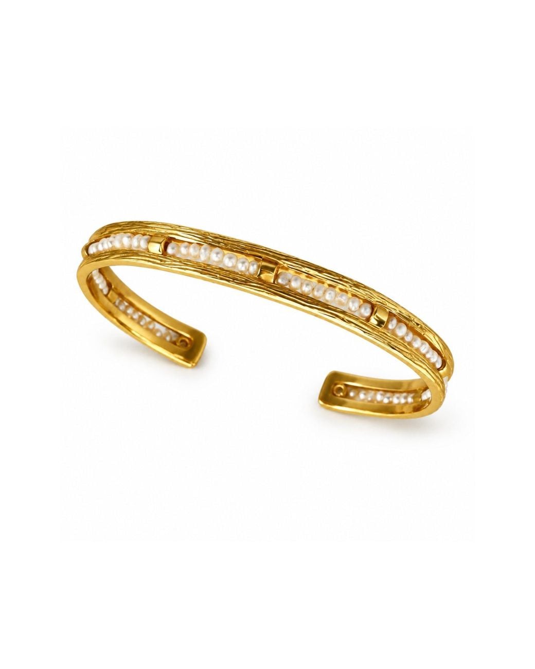 Lalinde Metallic Golden Pearl Whisper Cuff