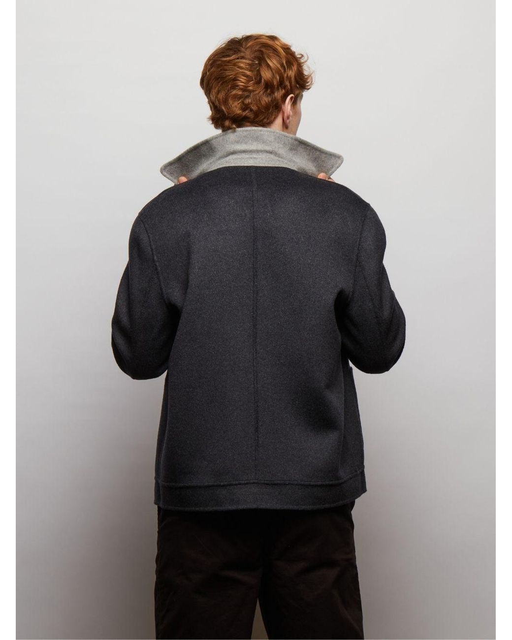 Guards London Gray Irish Reversible Wool Blend Jacket for men
