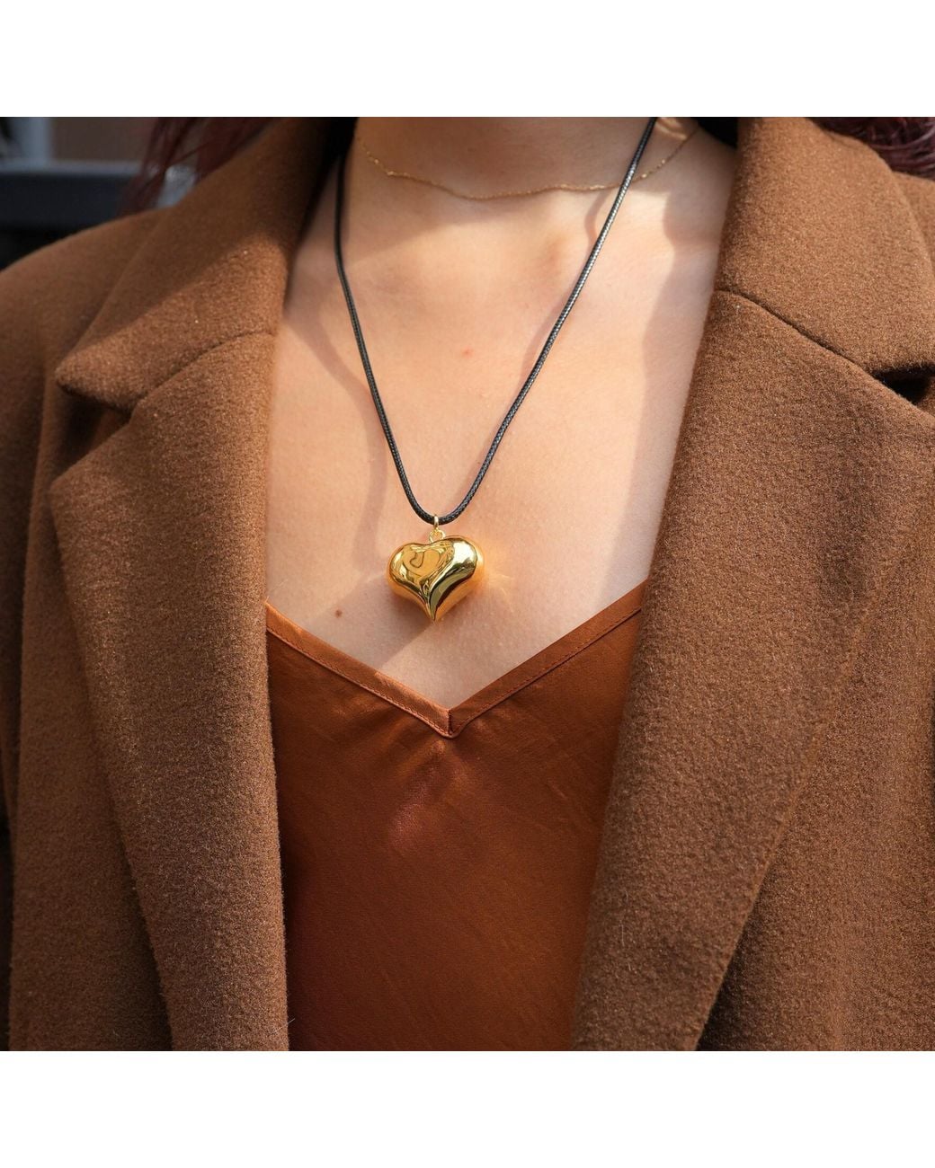 Argento Vivo Metallic Cuore Necklace