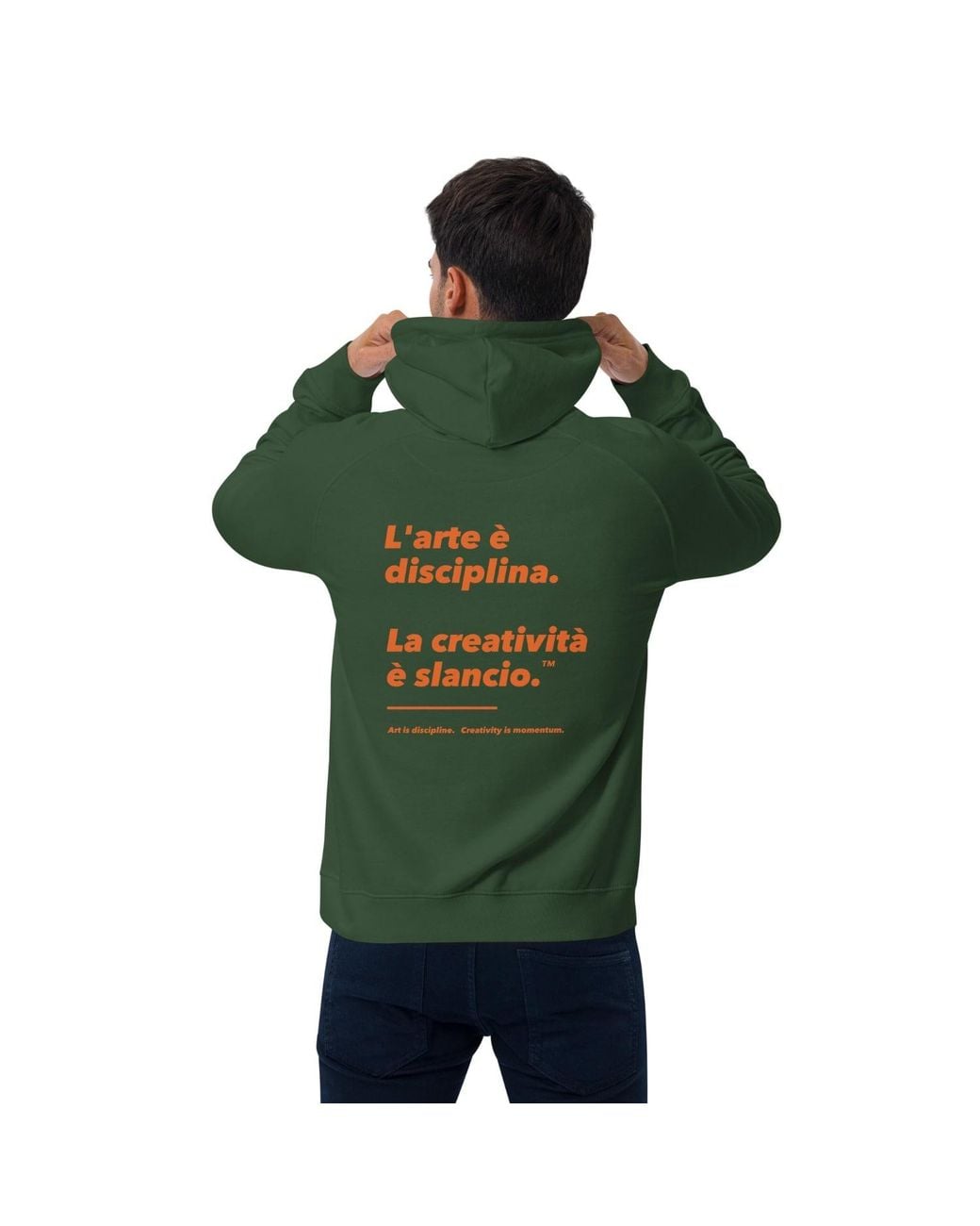 Anchor and Crew Green Bottle Art & Momentum Creative Standard Organic Cotton Hoodie