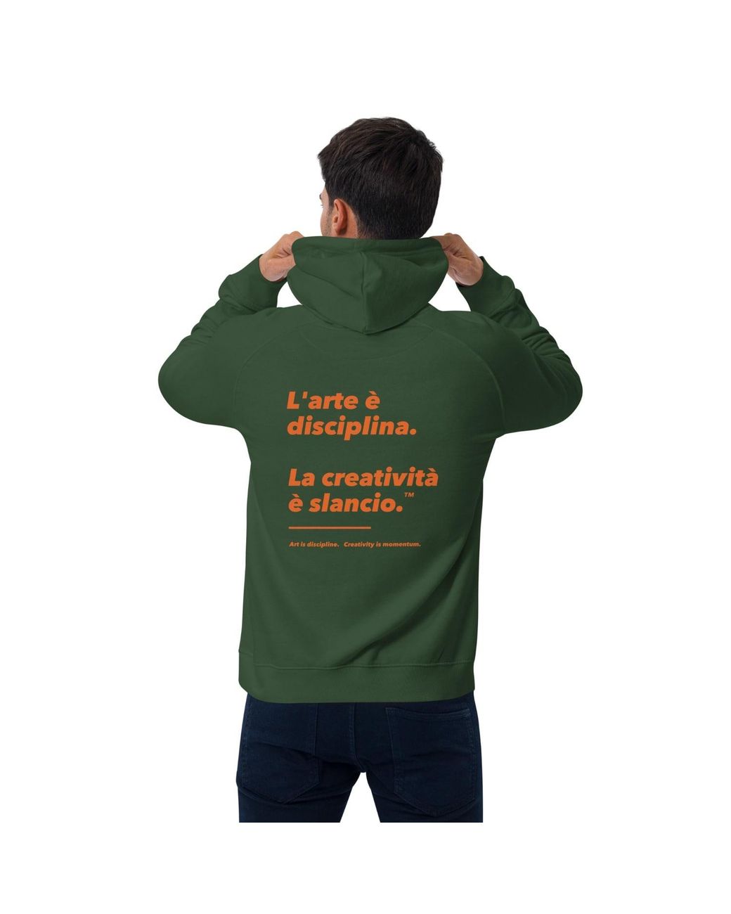 Anchor and Crew Green Bottle Art & Momentum Creative Standard Organic Cotton Hoodie for men
