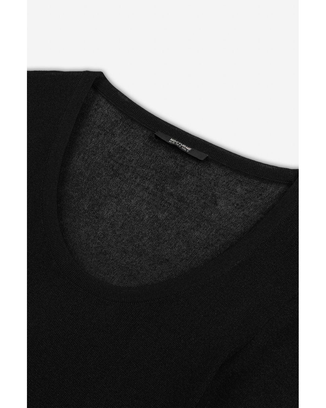 Nocturne Black Sheer Knit Top