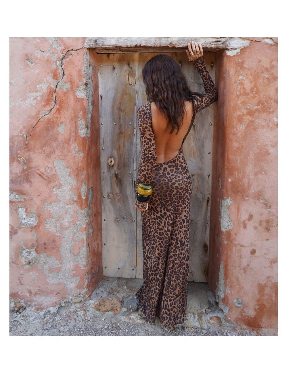 Alia Studio Brown Lueur Maxi Mesh Dress
