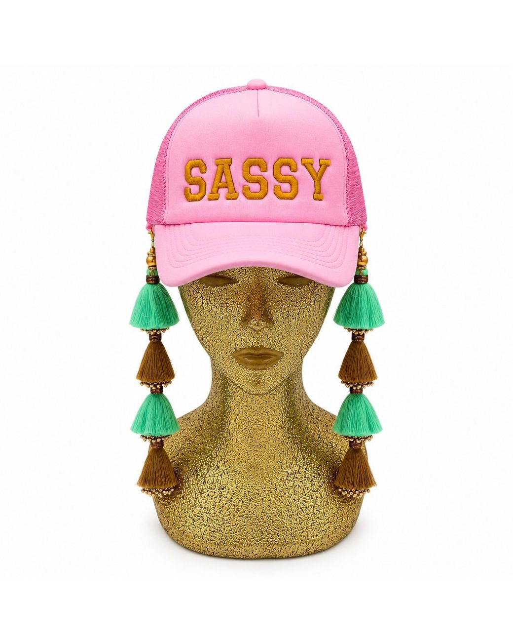 Julia Clancey Pink Sassy Tassel Dorado Trucker Cap