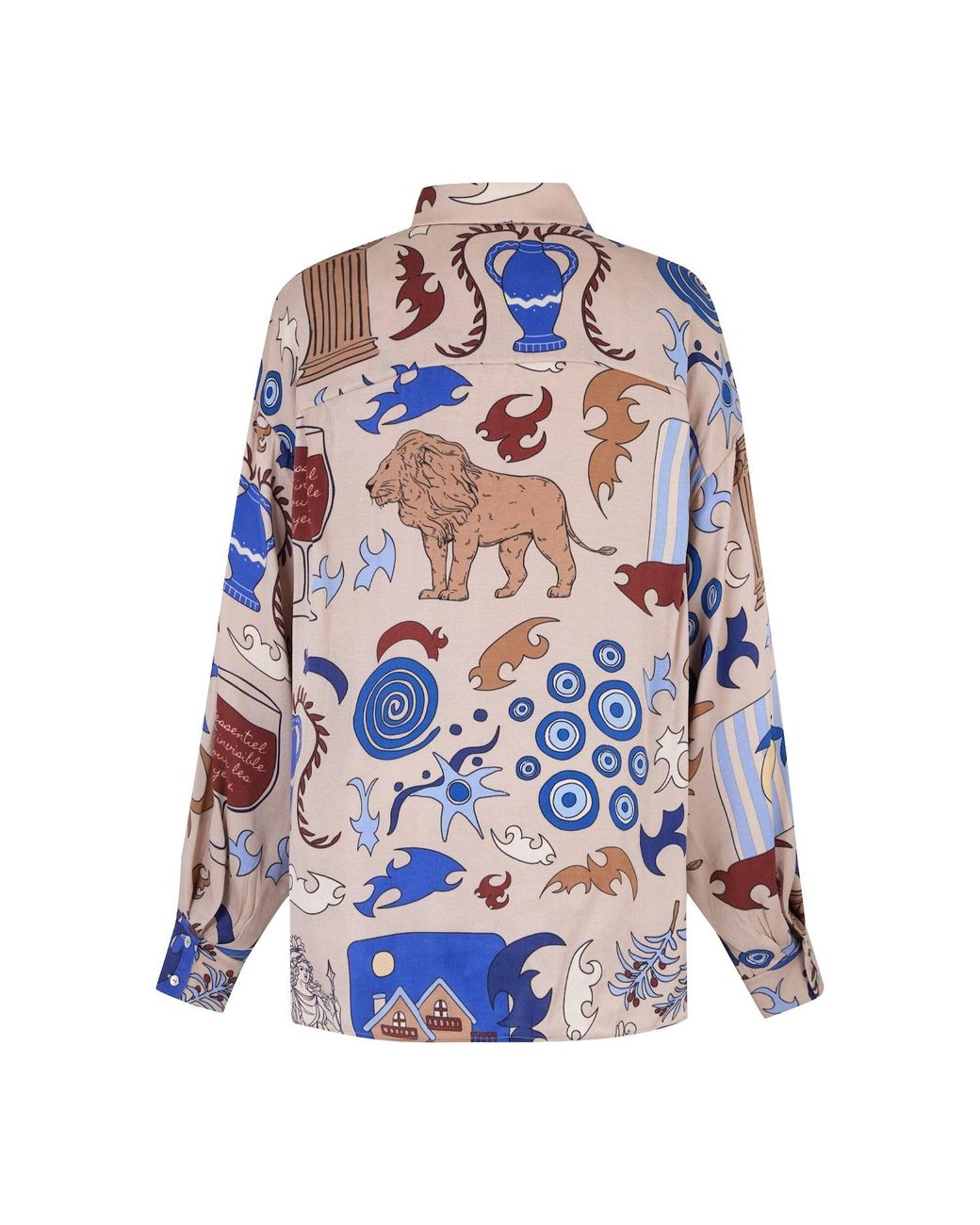 Iodes Blue Athens Oversized Shirt
