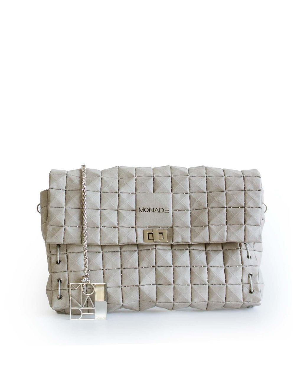 Monade Gray Clutch Bag Matte Stone