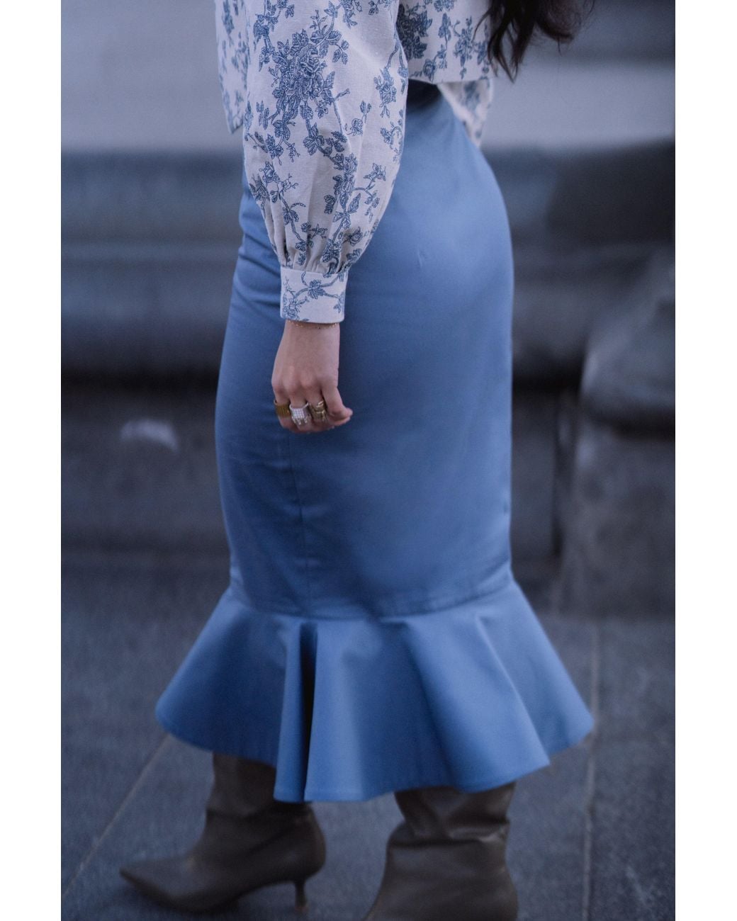 Baltér Blue Mareé Noir Skirt