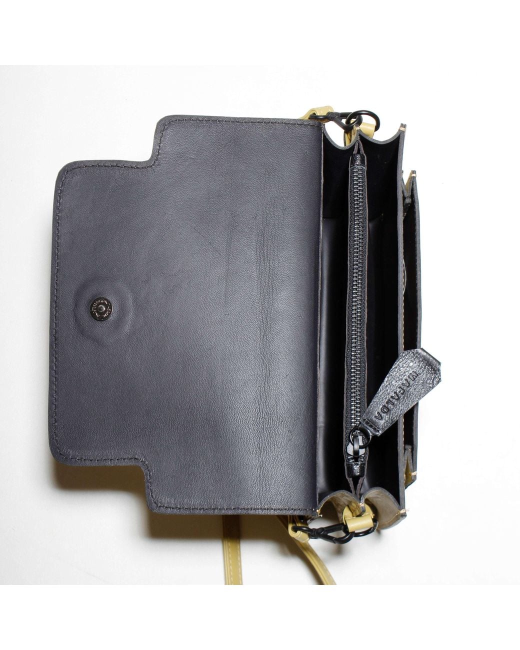 Mafalda Metallic Maia Leather Shoulder Bag
