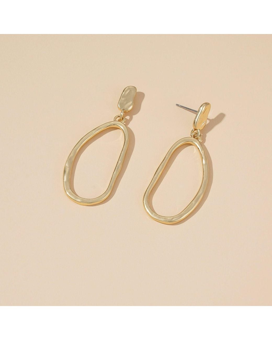 Rare Matters Jewelry Metallic Sculpted Hoops Earrings