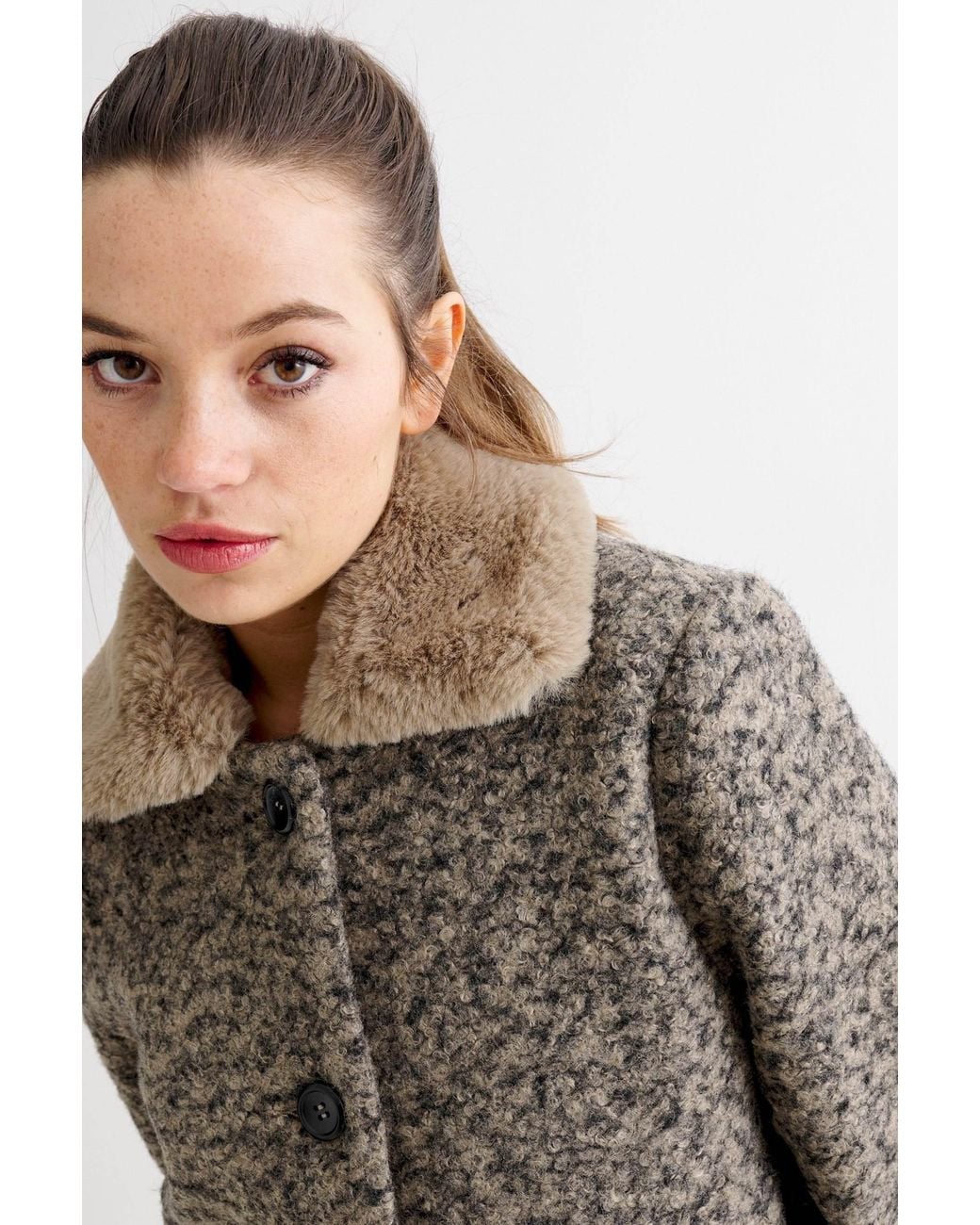 Louche Brown Apple Boucle Jacket