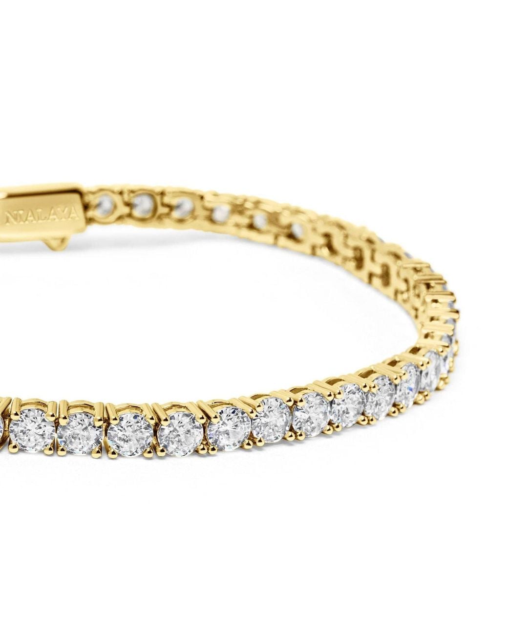 Nialaya Metallic Tennis Bracelet With for men