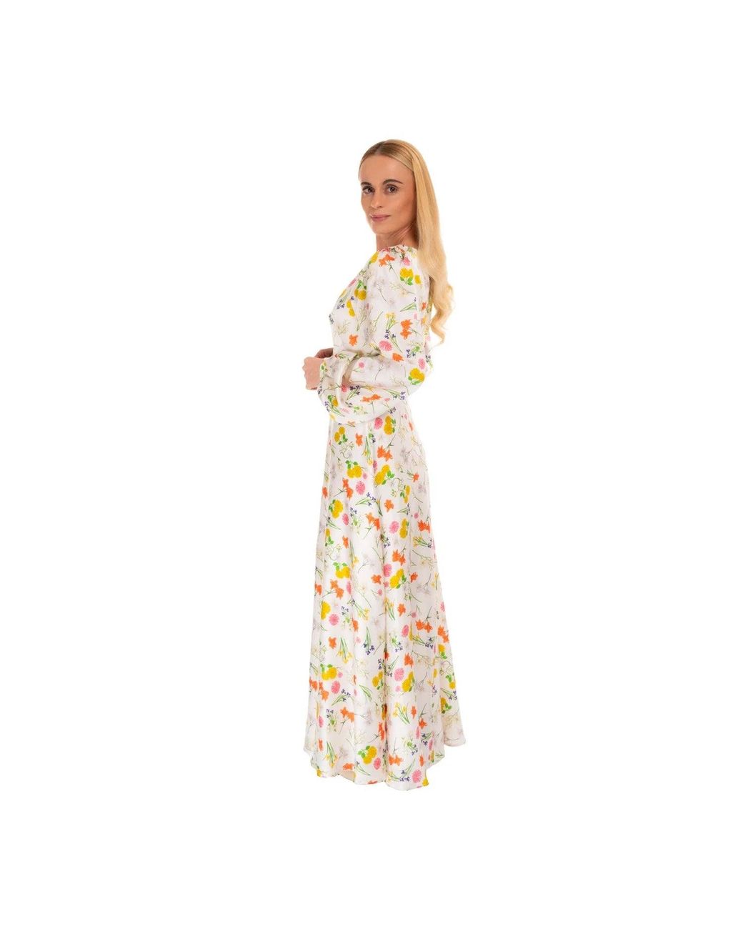 Sofia Tsereteli Metallic Meadow Silk Gown