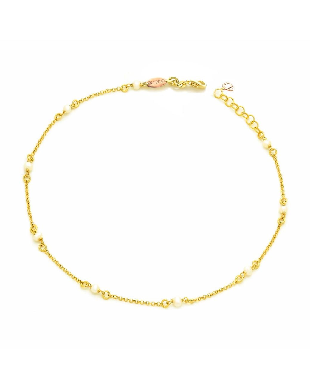 Unaloe Metallic Plated Pearl Choker Necklace – Natural Dainty Pearl Necklace For Elegant Bridal Jewelry Gift