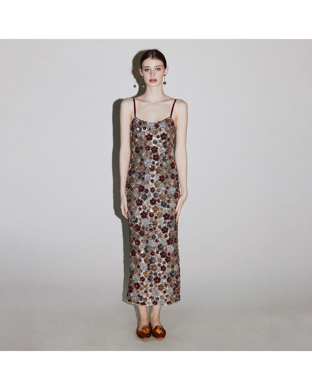 Belsize25 Purple Mayfair Series – Garden Dress Sequinned Halterneck Evening Midi Gown