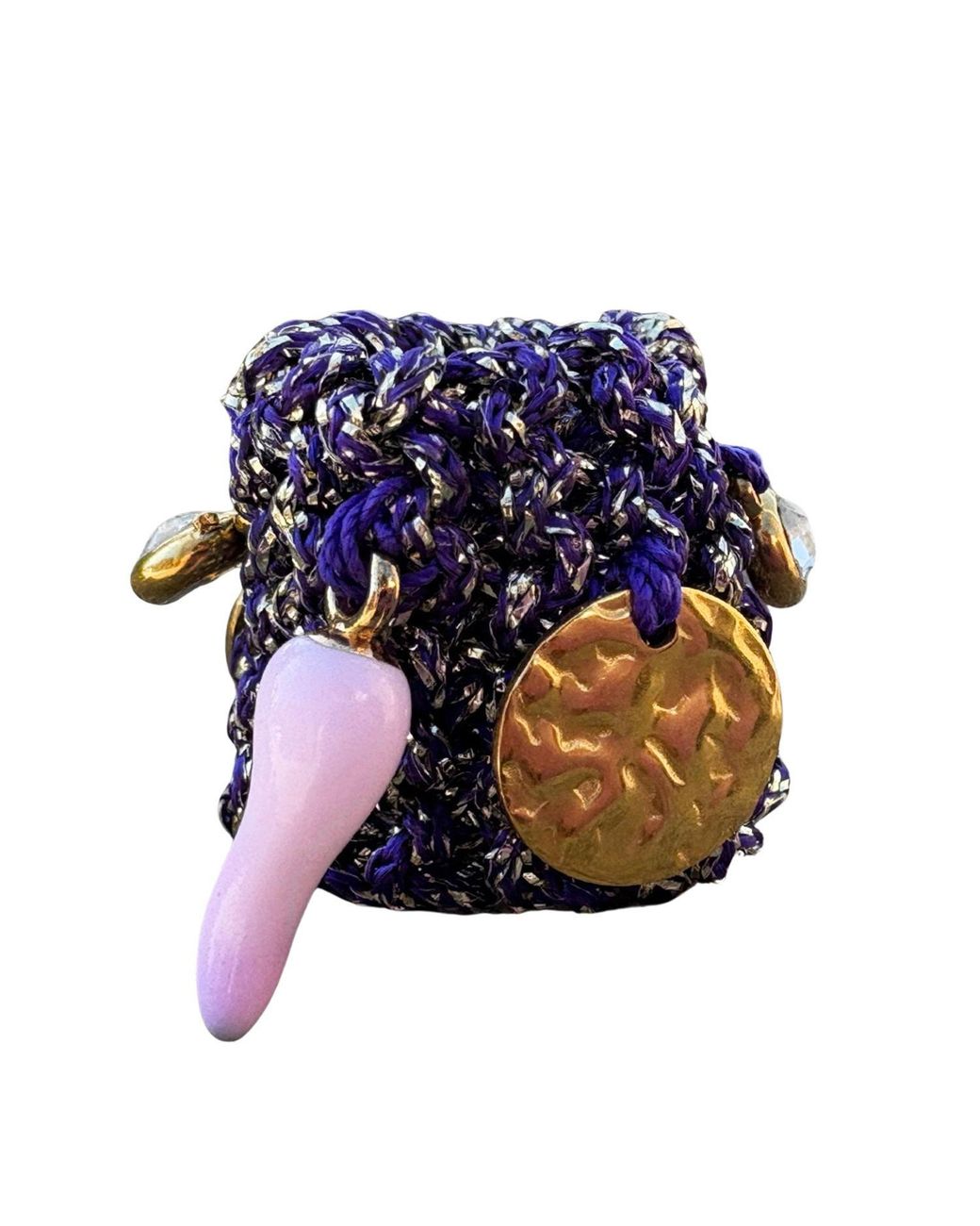 Hilo De Mar Blue And Handknitted Ring