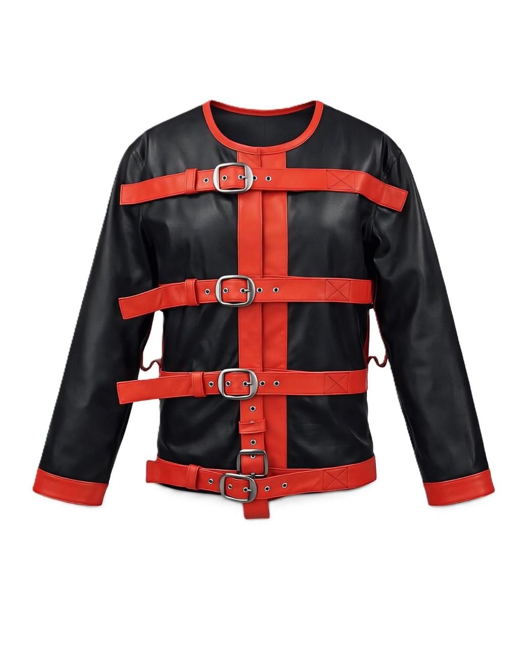 Zasta Studio Red The Restraint Leather Jacket