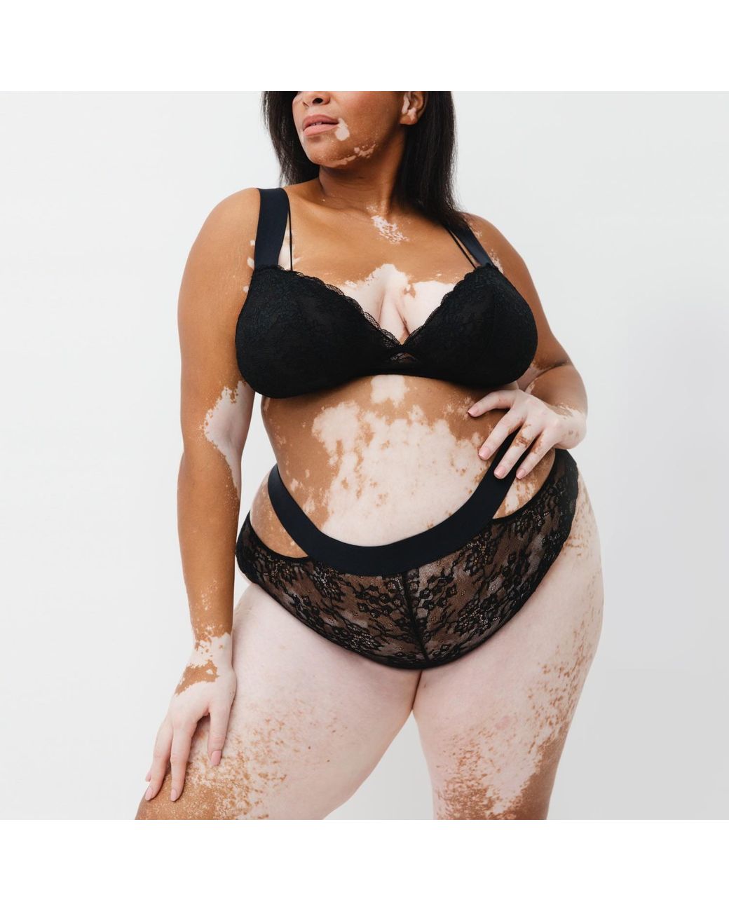 MONIQUE MORIN LINGERIE Blue Wild Lace Cheeky Panty