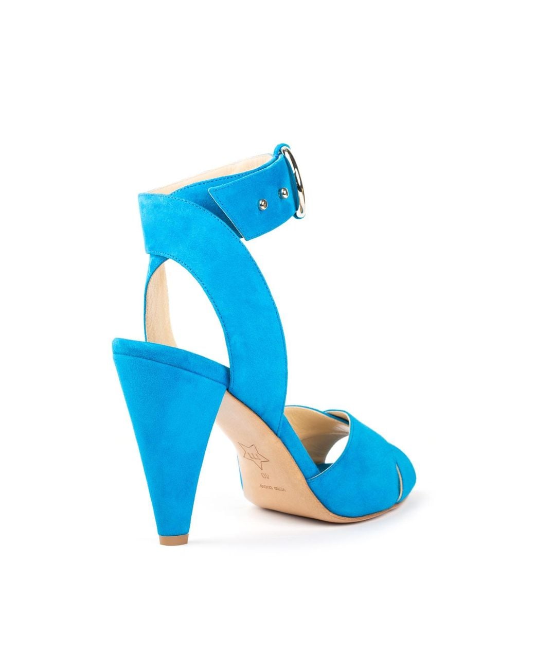 Rosamund Muir London Blue Montana Light Cobalt Suede Heels