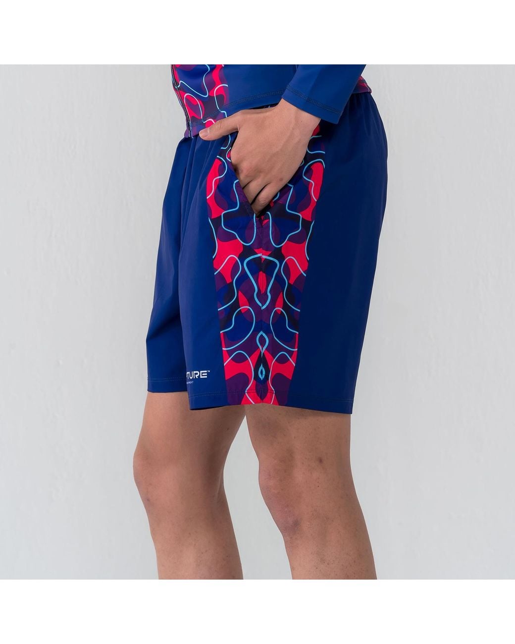 Kapture Purple Neo City Camo Shorts for men