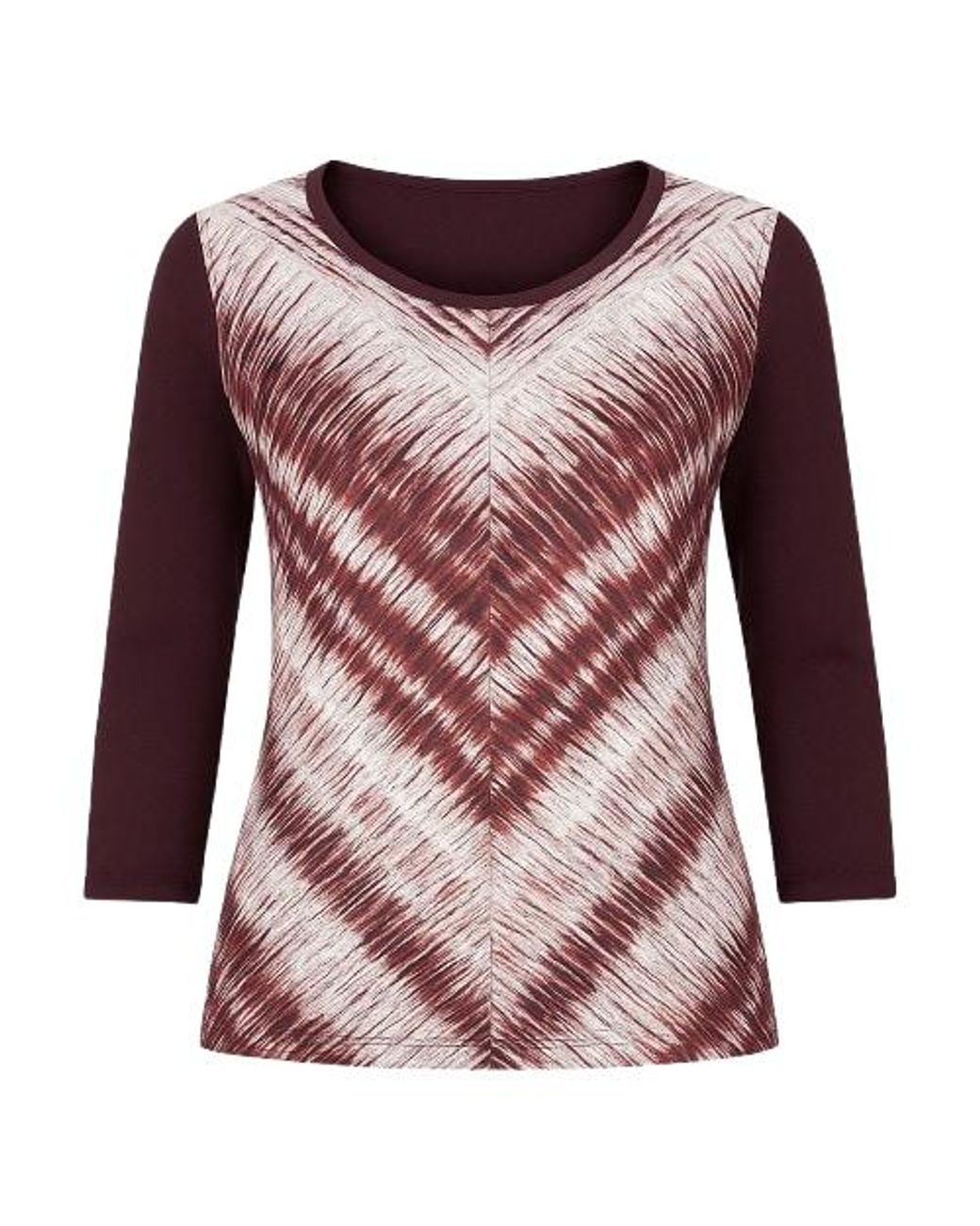 Conquista Purple Straight Patterned Top