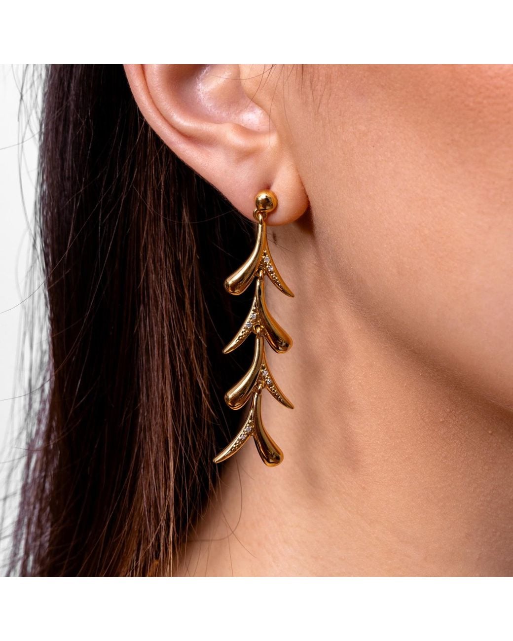 Lucy Quartermaine Metallic Sycamore Earrings