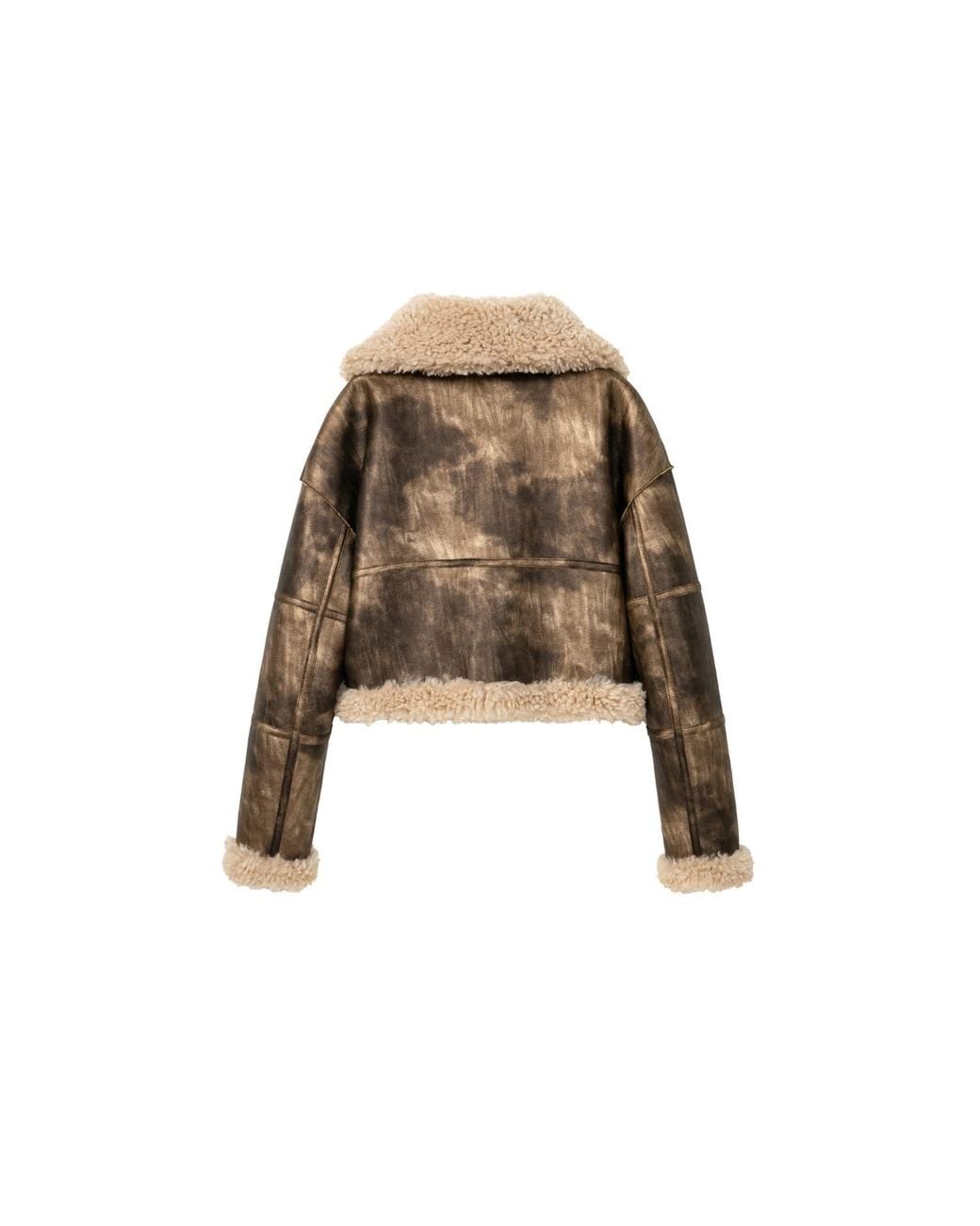Jakke Natural Aviator Cropped Jacket Antique