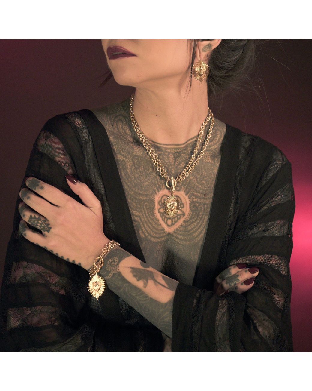 IN CAUDA VENENUM Metallic Tejas Bracelet