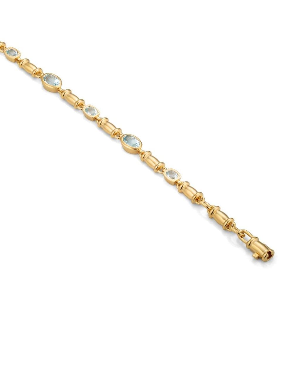 Lulu B London Metallic Topaz Gemstone Chain Bracelet