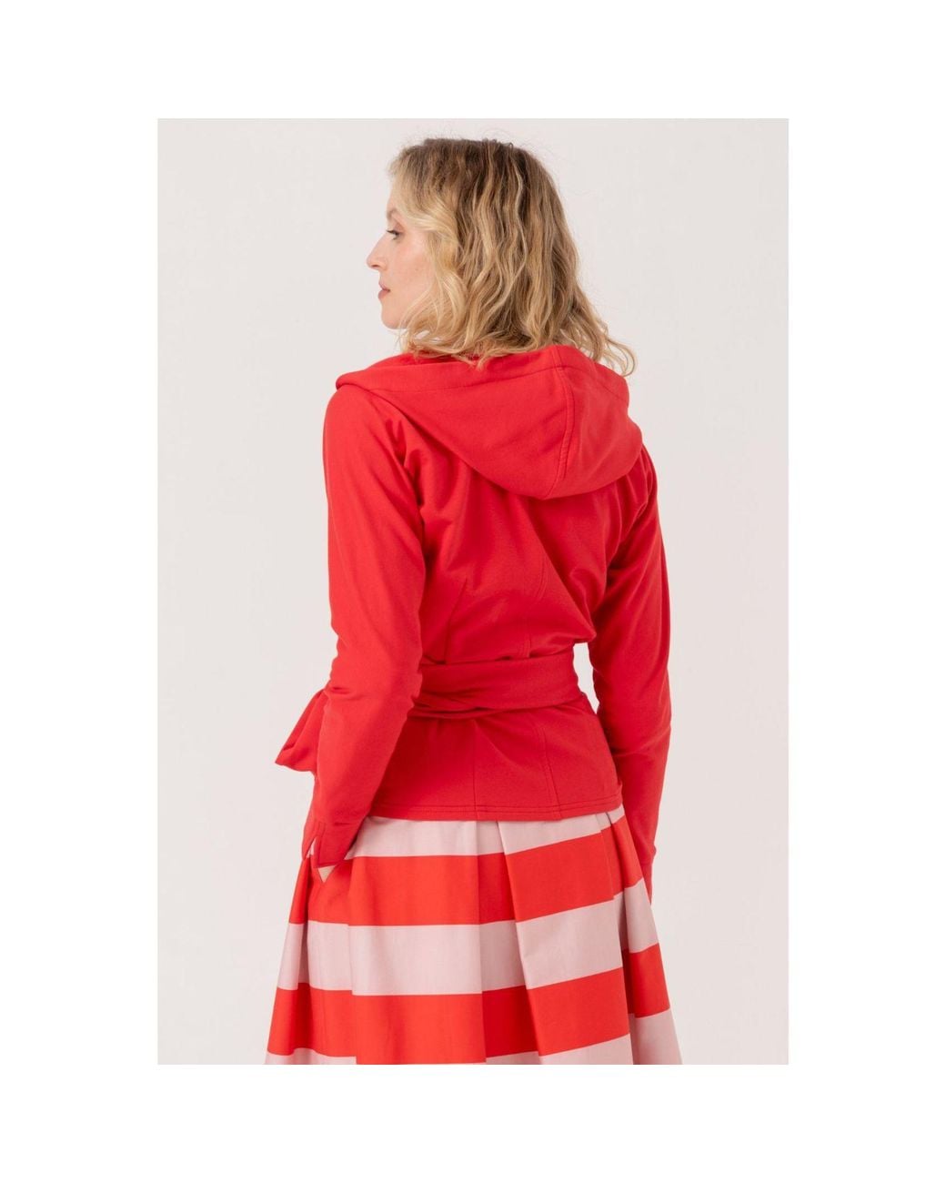 Marianna Déri Red Wrap Hoodie