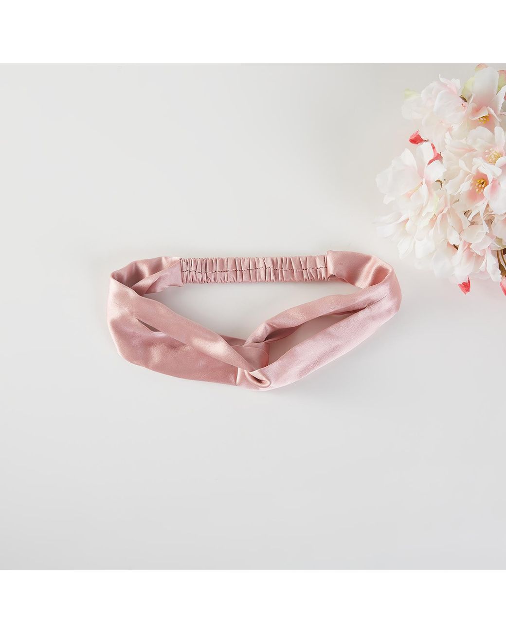 Soft Strokes Silk Pink Pure Mulberry Silk Turban Style Headband