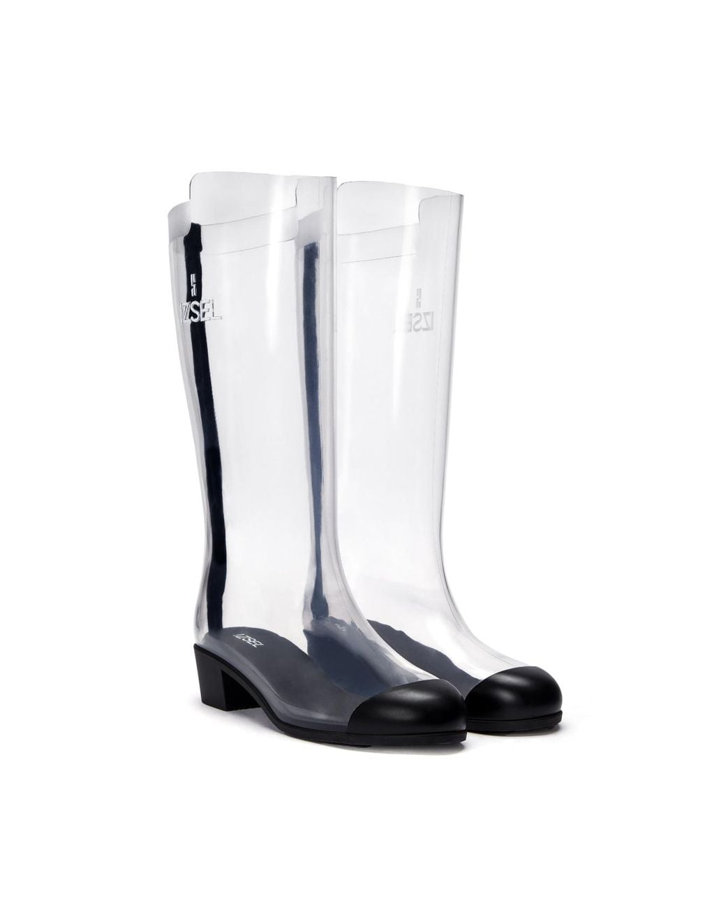 Izsel White Cristallo Rain Boot
