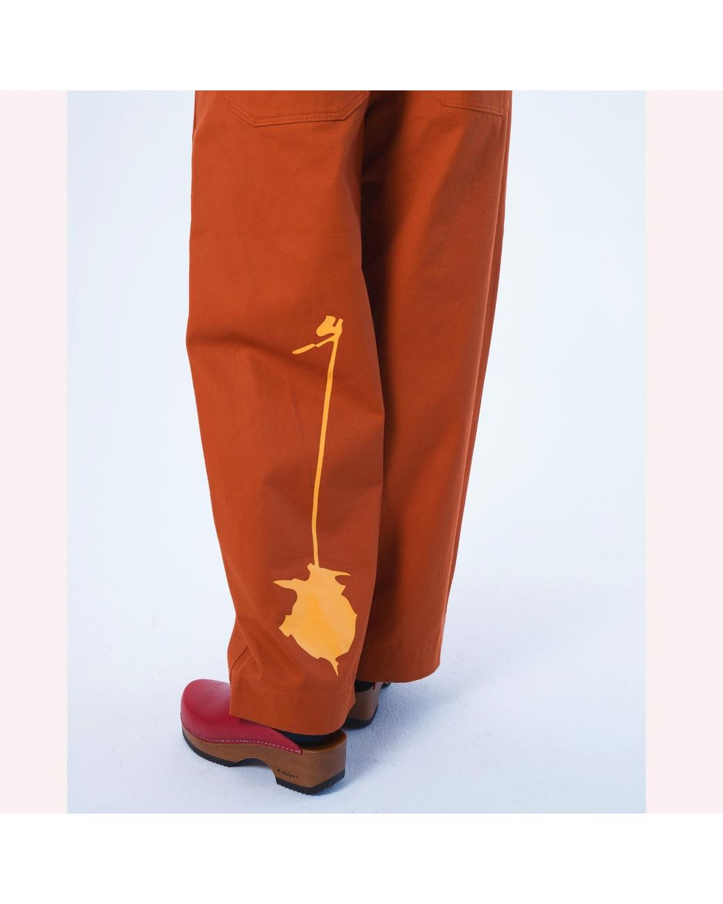 Lilia Munn Orange Organic Cotton Trouser –