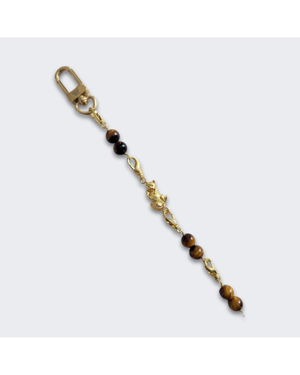 Frenvyrn Metallic Cat Convertible Tiger's Eye Bracelet Bag Charm Medium for men