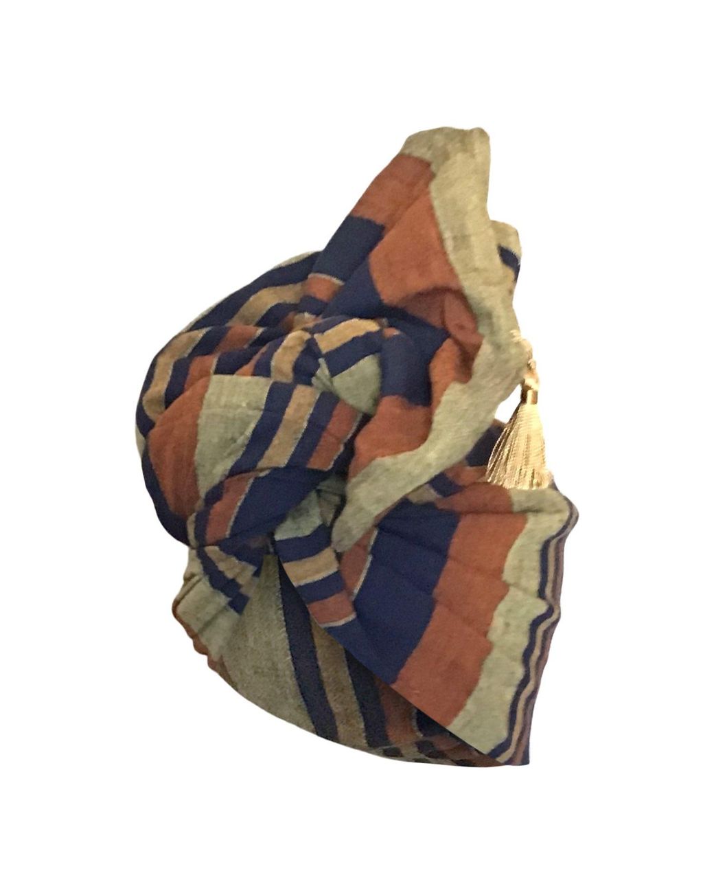 Romer Millinery Blue Neutrals Twisturban Turban