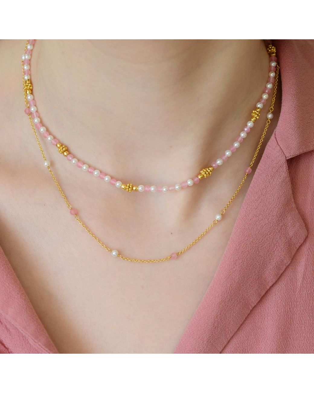 GEM BAZAAR Pink Sands Necklace