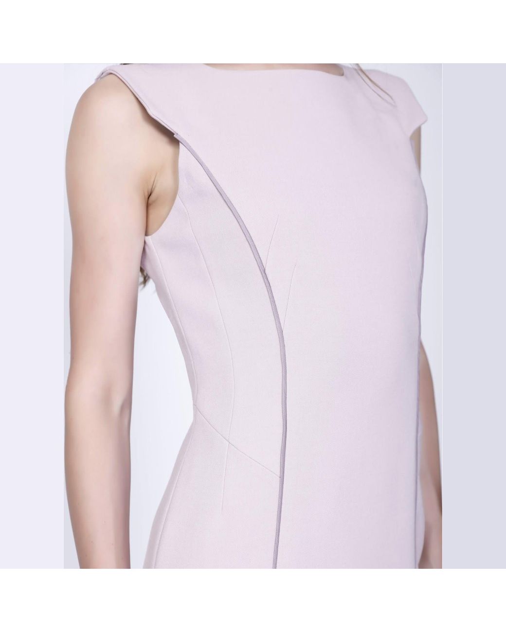 Smart and Joy Pink Structured Sleeveless Dress