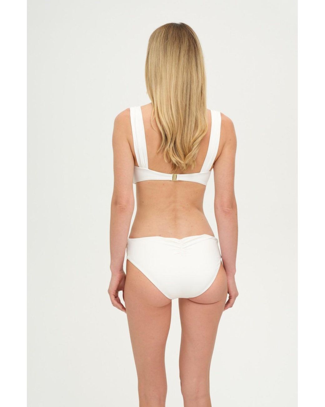 Adriana Pappas Designs White Riviera Bottoms With Chain Oatmilk