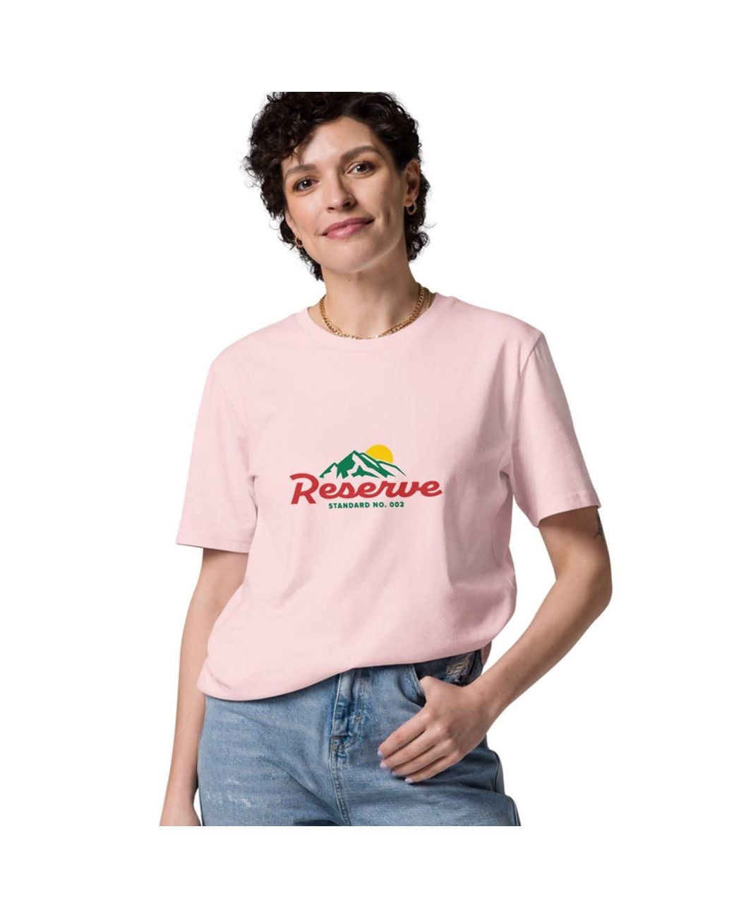 Anchor and Crew Pink Cotton Reserve No. Two Supply Organic Cotton T-Shirt