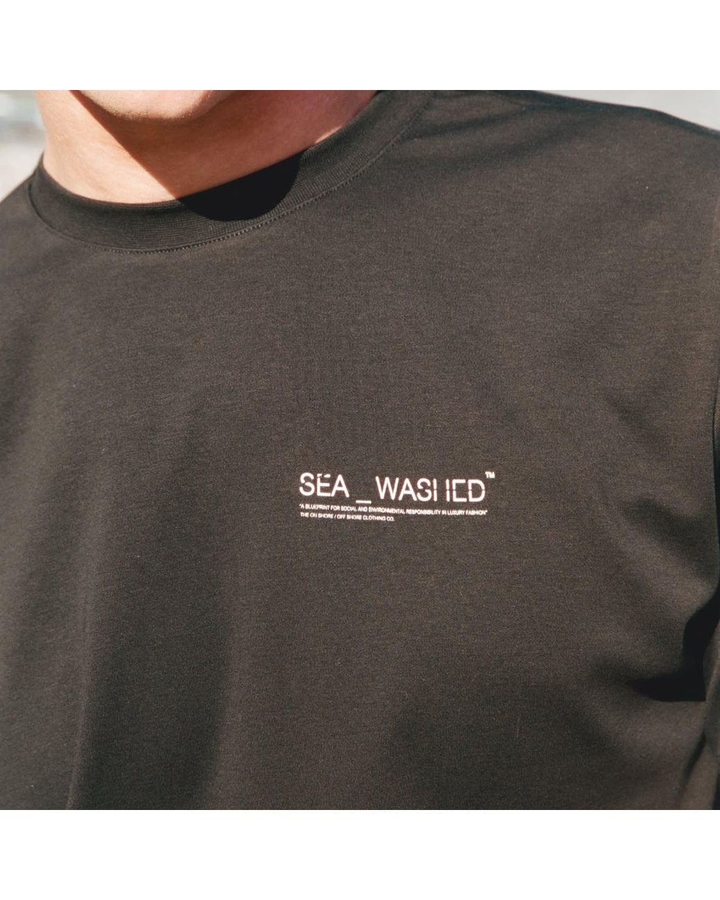 Sea_Washed Black Sundown Tee for men