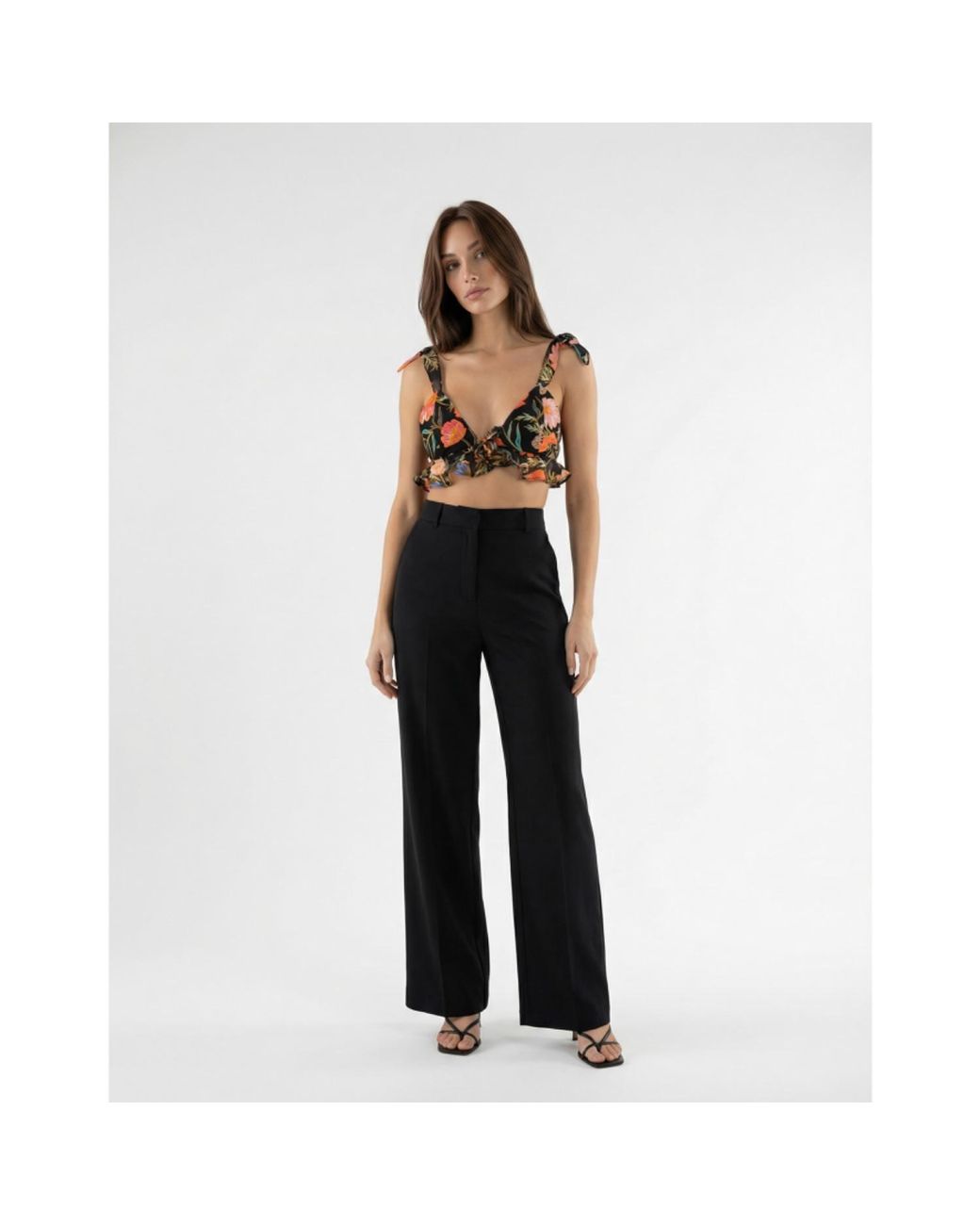 Introvertie VIENNA Brown Charmed Silk Bralette
