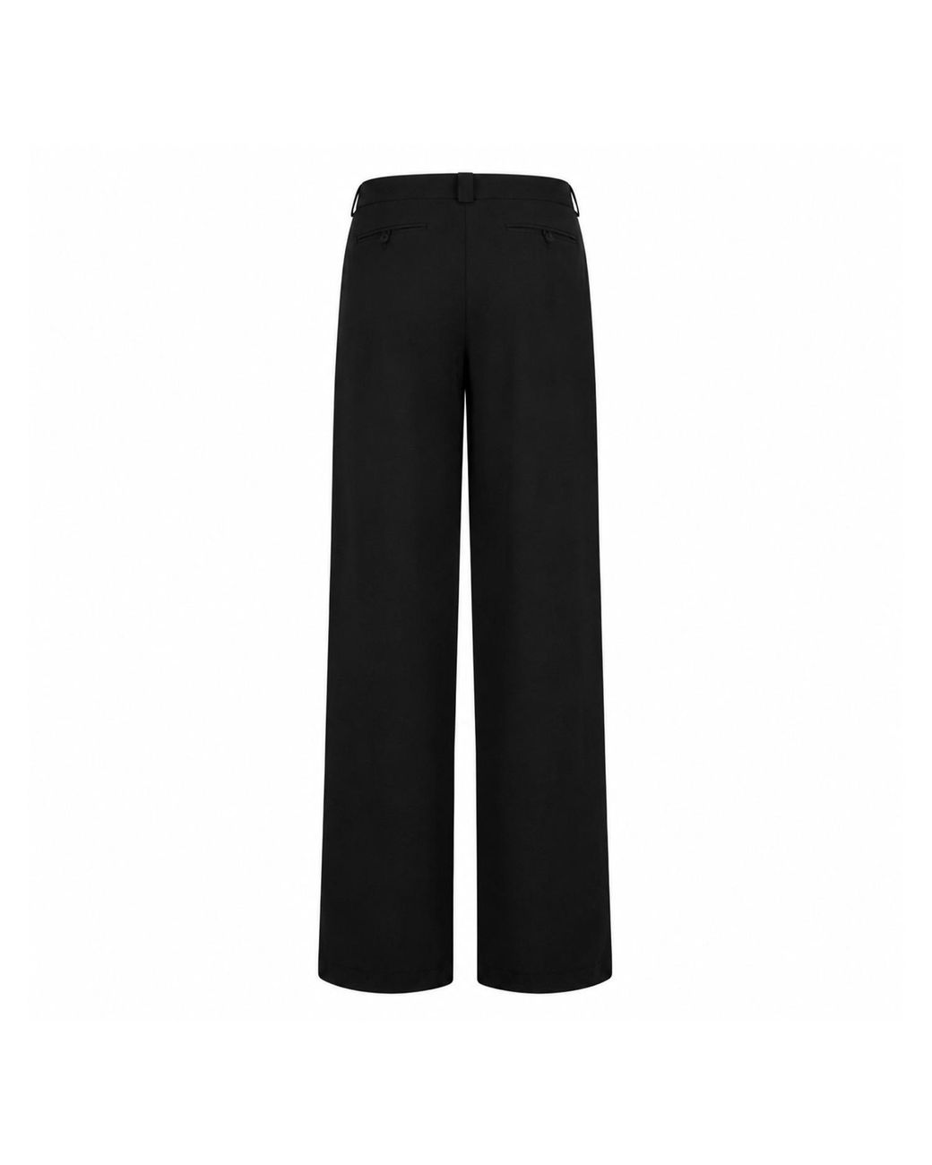 Gunda Hafner Ltd Black Mid Rise Straight Leg Merino Trousers