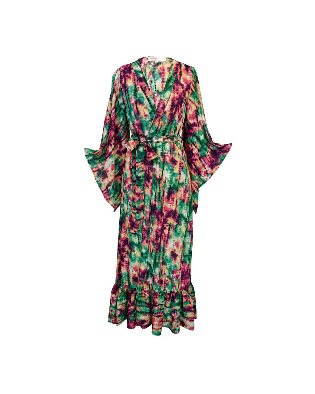 Jennafer Grace Green Janys Scarf Sleeve Kimono