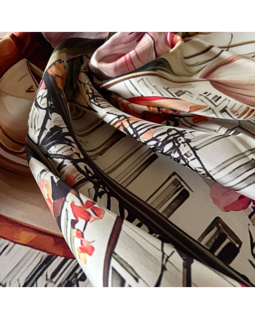 Ralufineart Pink Morning Pause Scarf