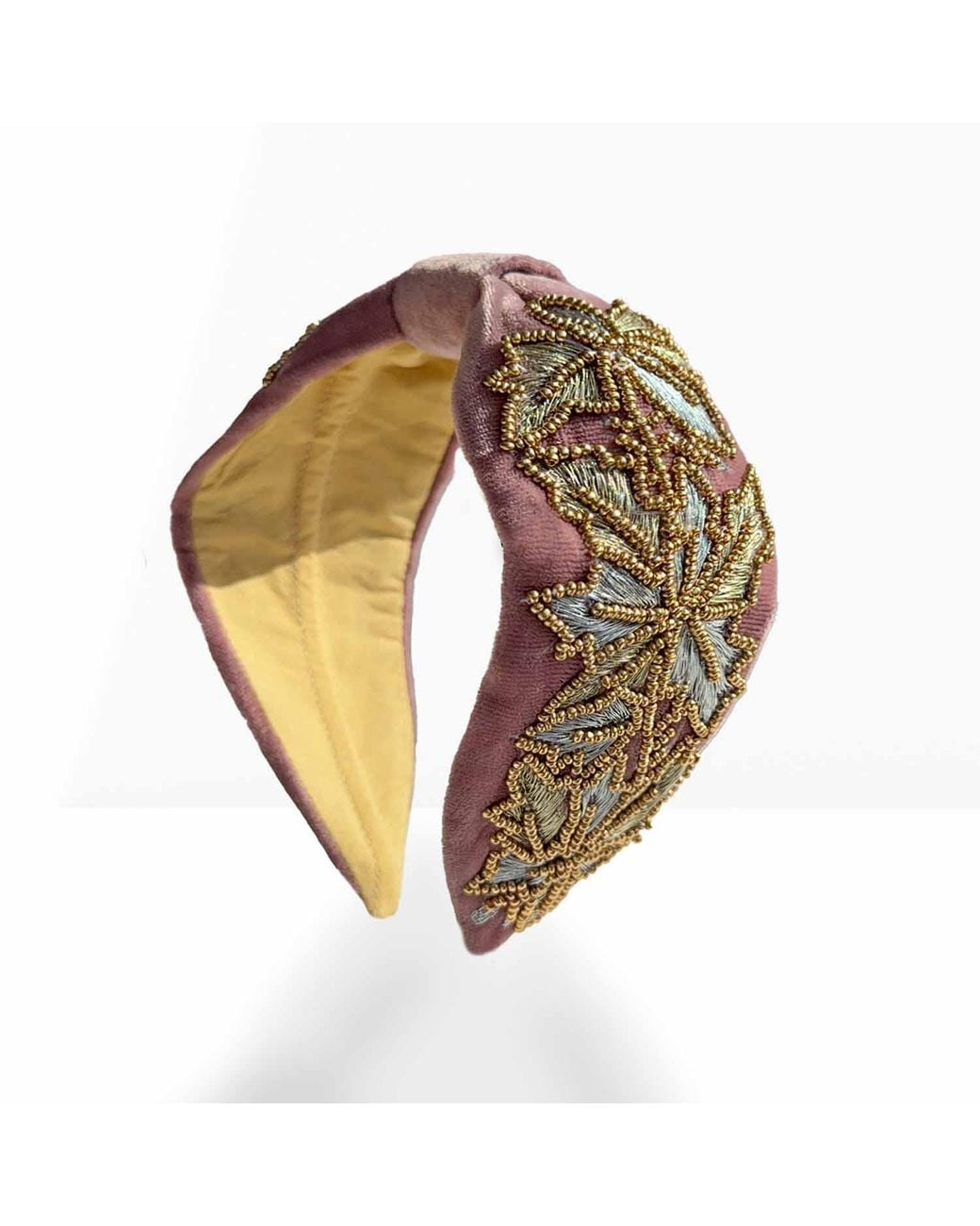 VETKA Brown Neutrals Velvet Headband Dreamlight Tiara