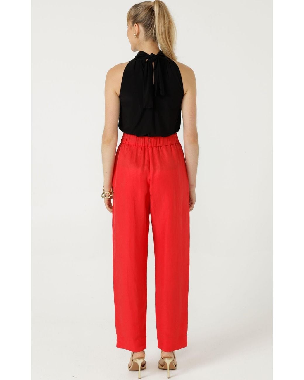SACHA DRAKE Red Corfu Pant