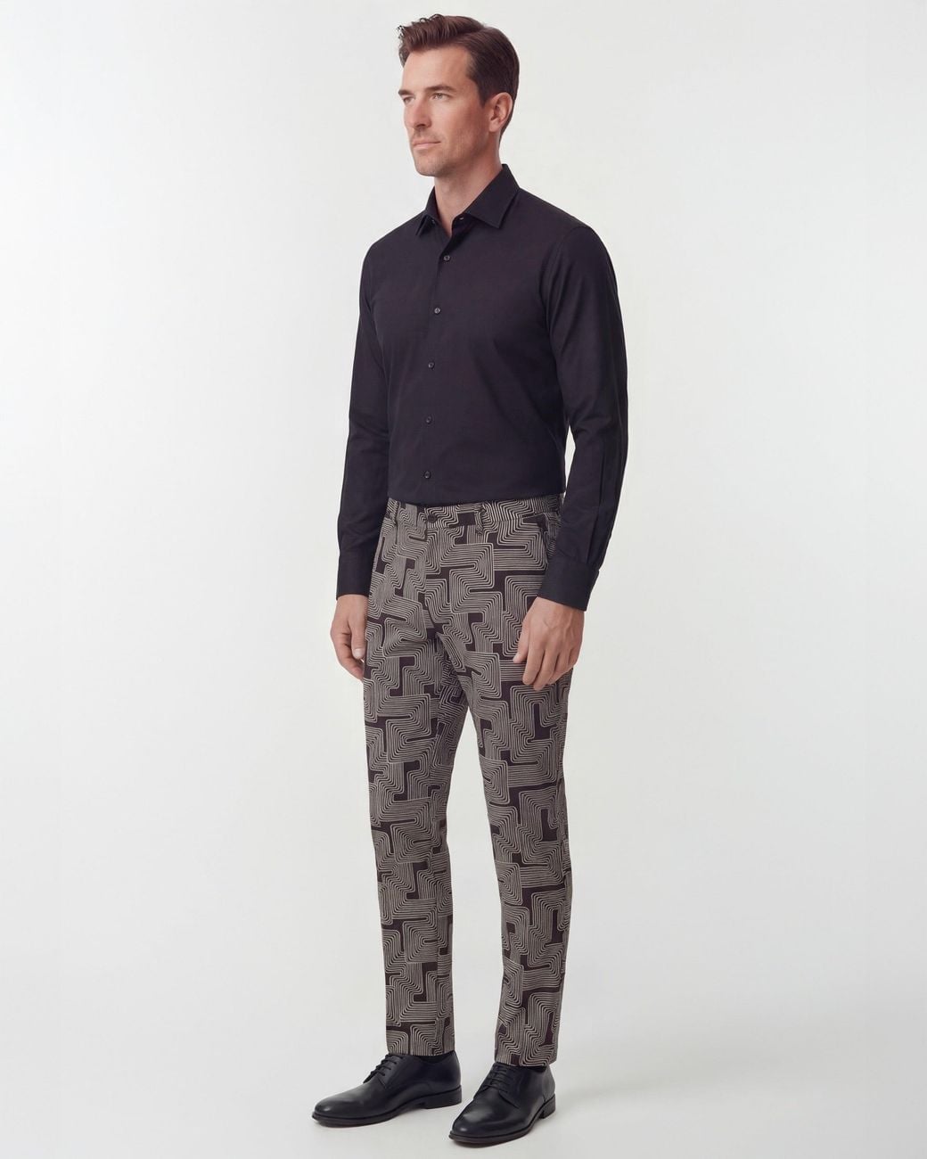 Lords of Harlech Gray Charles Inter Twine Tailored Pant for men